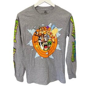 Looney Tunes Bugs Bunny Daffy Duck Sylvester Marvin Taz Mens Long Sleeve Shirt S